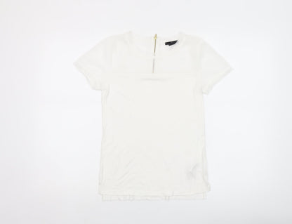 Womens UK Size XS H&M White Basic T-Shirt