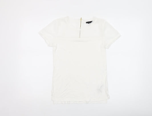Womens UK Size XS H&M White Basic T-Shirt