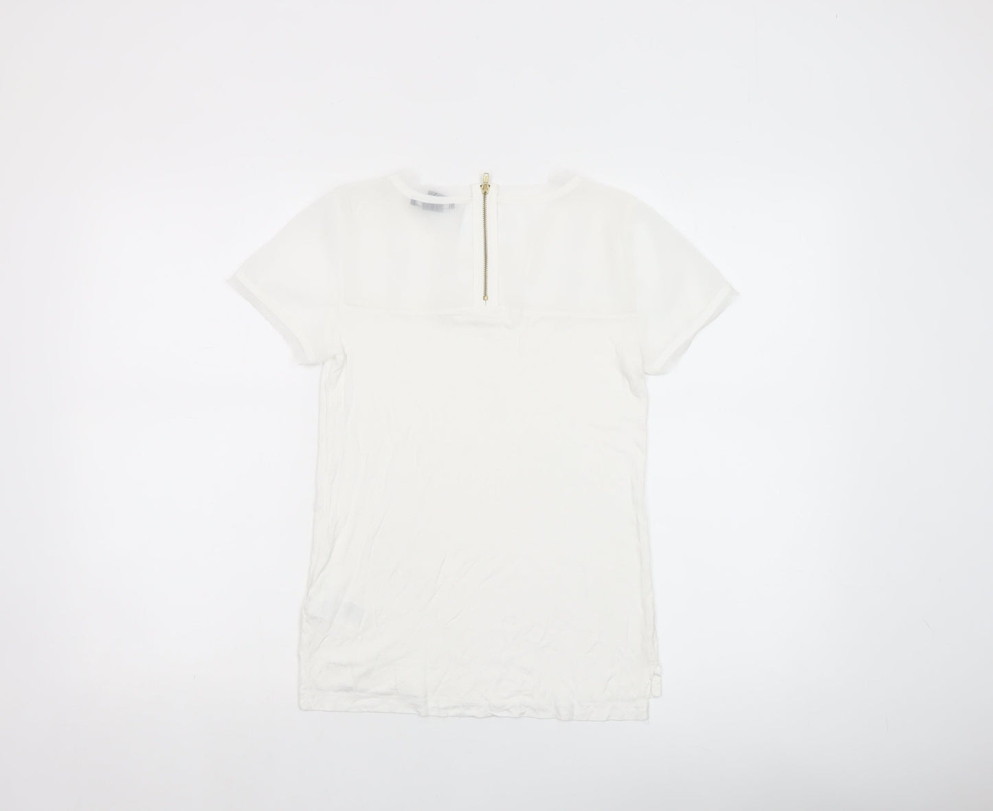 Womens UK Size XS H&M White Basic T-Shirt