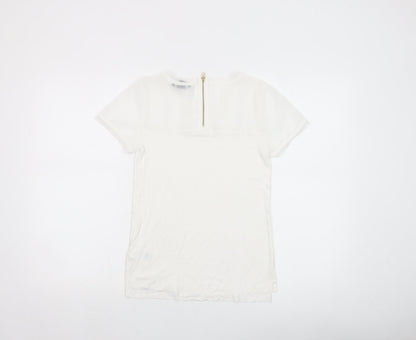 Womens UK Size XS H&M White Basic T-Shirt
