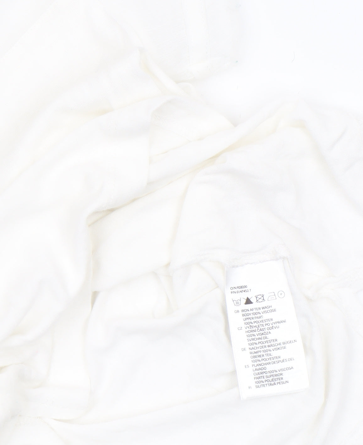 Womens UK Size XS H&M White Basic T-Shirt