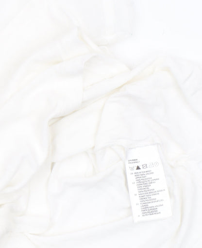 Womens UK Size XS H&M White Basic T-Shirt