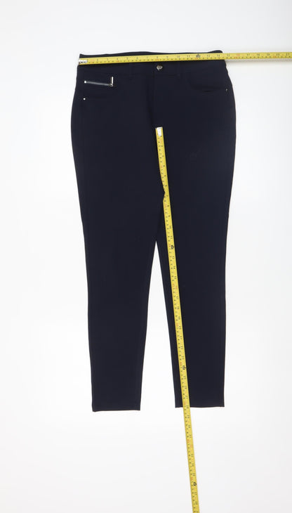 Womens UK Size 12 Dunnes Slim Fit CasualBusinessWorkwear Black Trousers