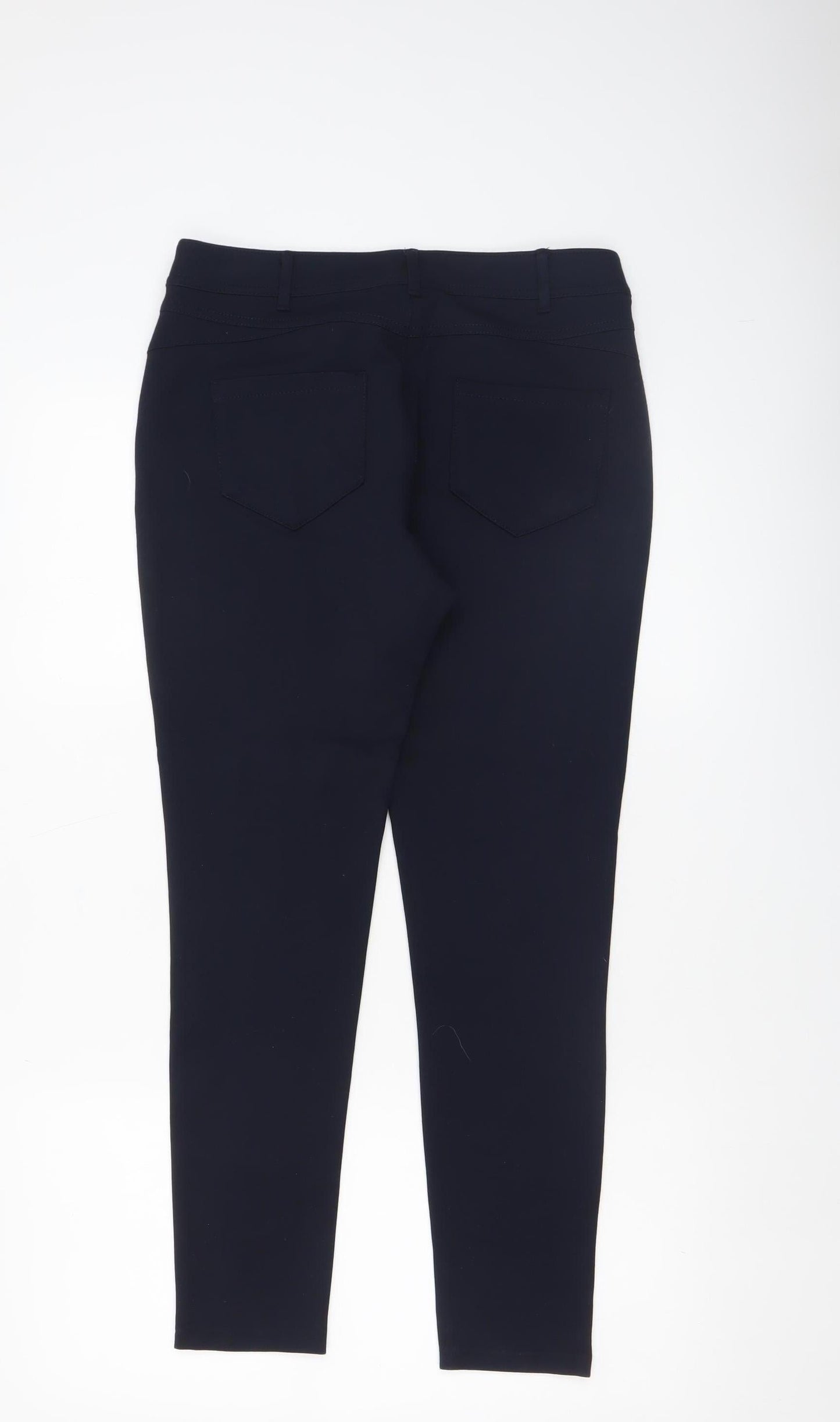 Womens UK Size 12 Dunnes Slim Fit CasualBusinessWorkwear Black Trousers