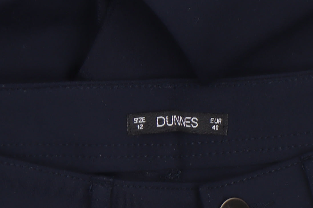 Womens UK Size 12 Dunnes Slim Fit CasualBusinessWorkwear Black Trousers