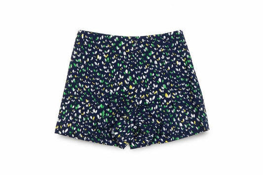 Zara Women Blue Floral Print Chino Shorts XS