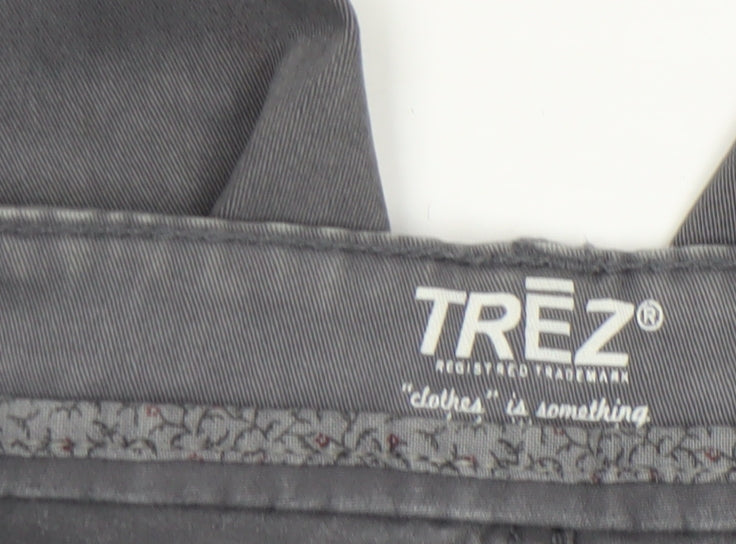 Mens UK Size 30 TREZ Denim Regular Fit Straight Grey Jeans
