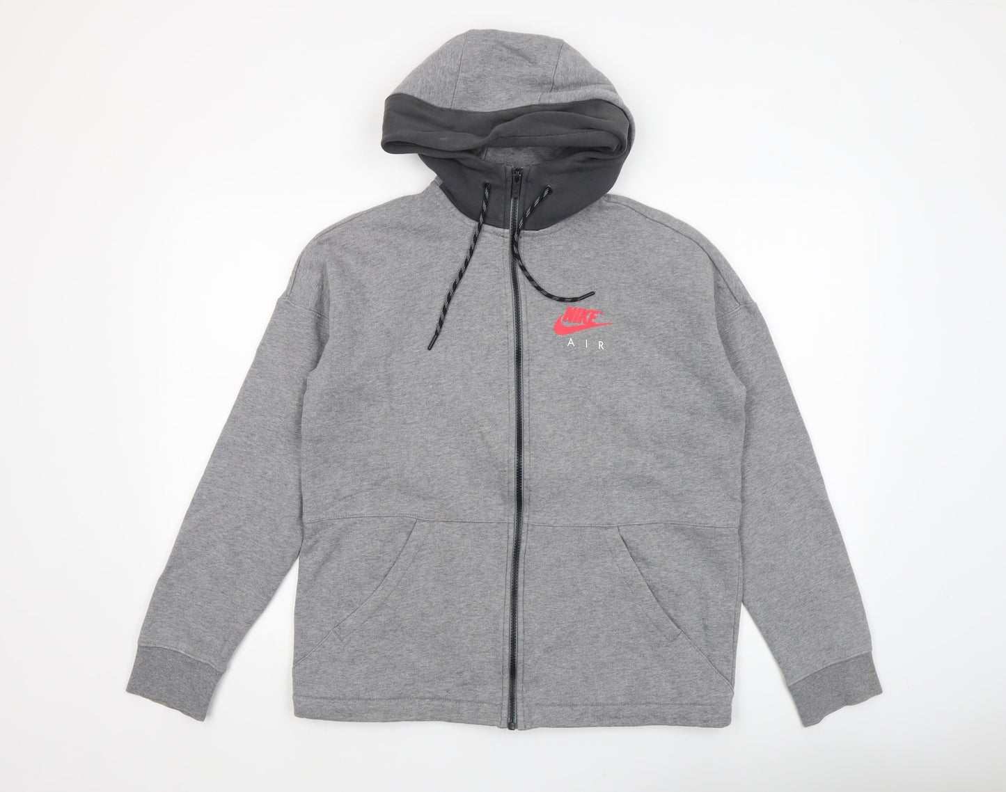 Mens UK Size M Nike Grey Full Zip Hoodie