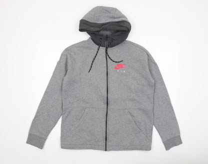 Mens UK Size M Nike Grey Full Zip Hoodie