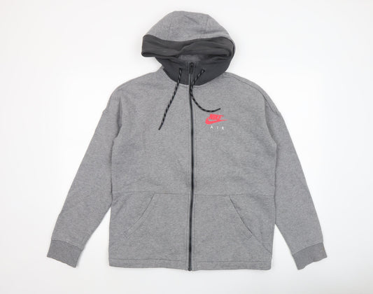 Mens UK Size M Nike Grey Full Zip Hoodie