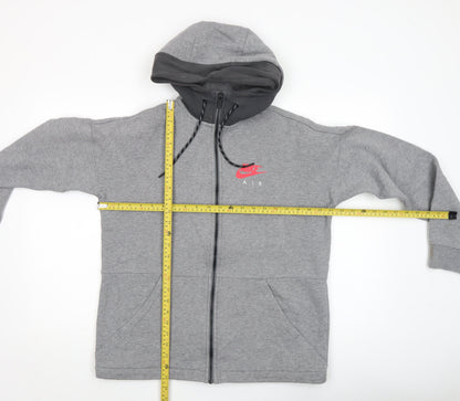 Mens UK Size M Nike Grey Full Zip Hoodie
