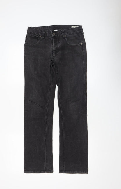 Mens UK Size M DC Slim Fit Straight Black Jeans