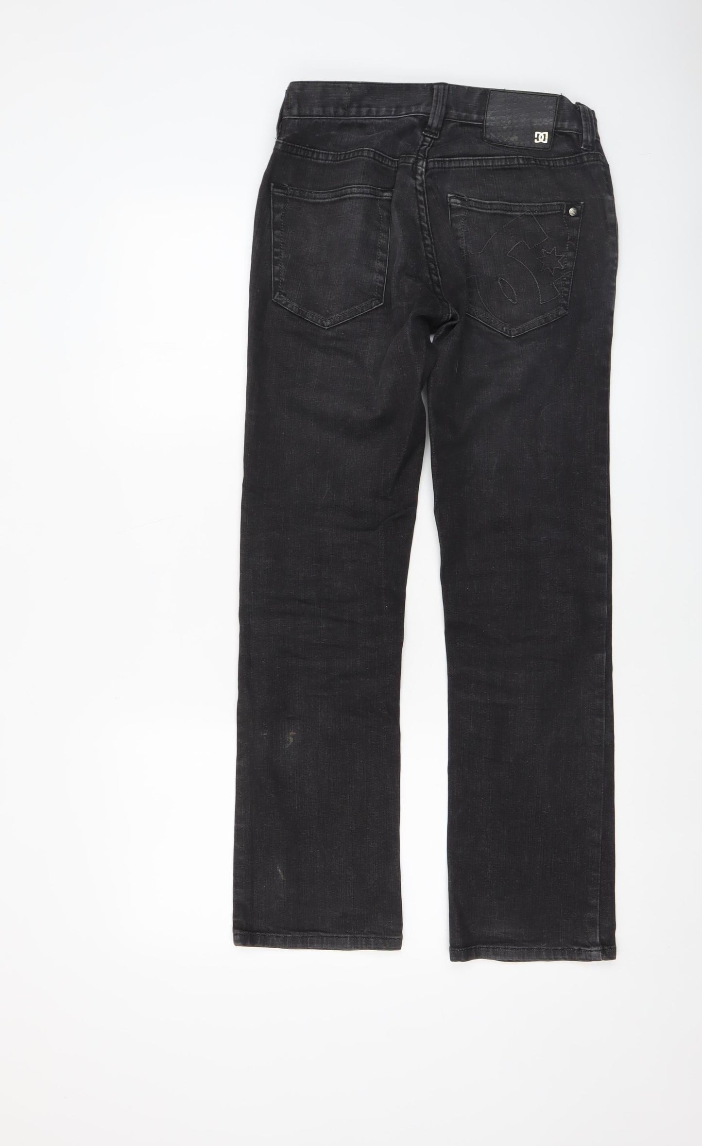 Mens UK Size M DC Slim Fit Straight Black Jeans