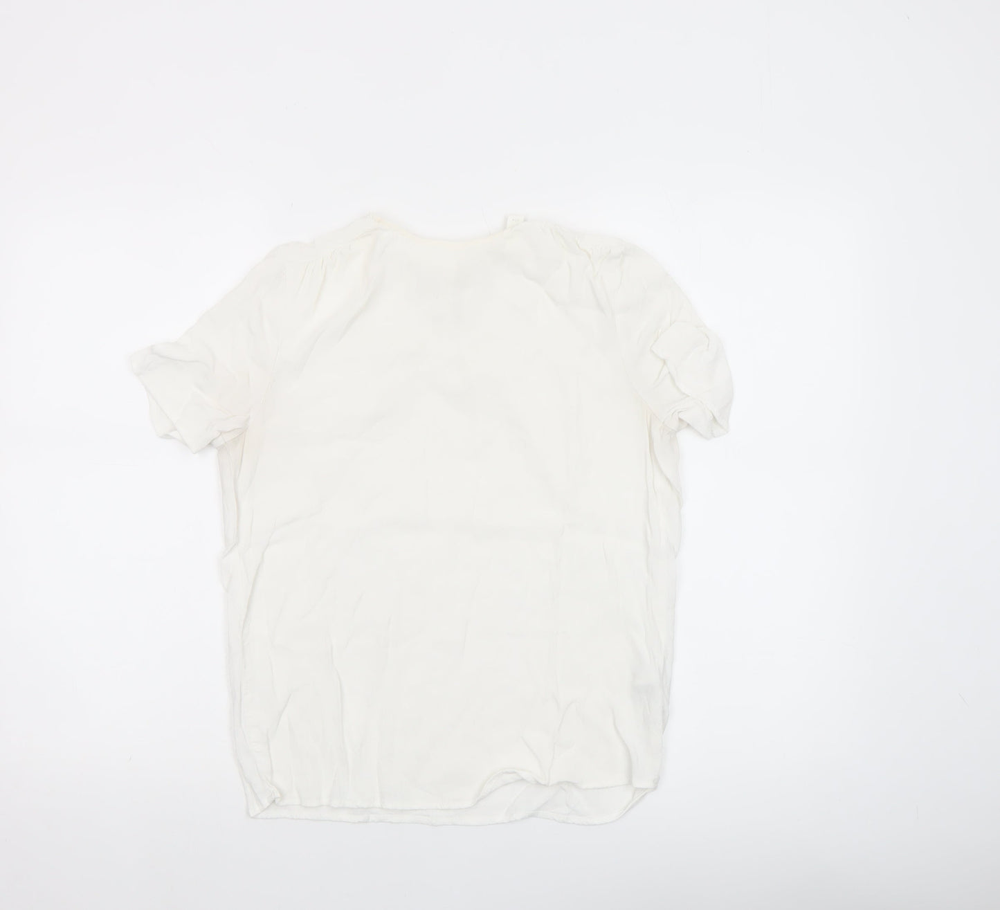 Womens UK Size 8 H&M White Basic Blouse