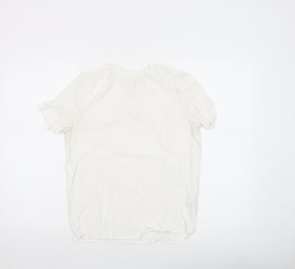 Womens UK Size 8 H&M White Basic Blouse