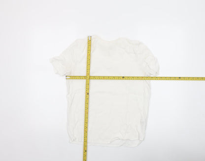 Womens UK Size 8 H&M White Basic Blouse