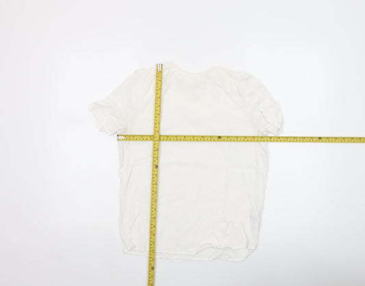 Womens UK Size 8 H&M White Basic Blouse