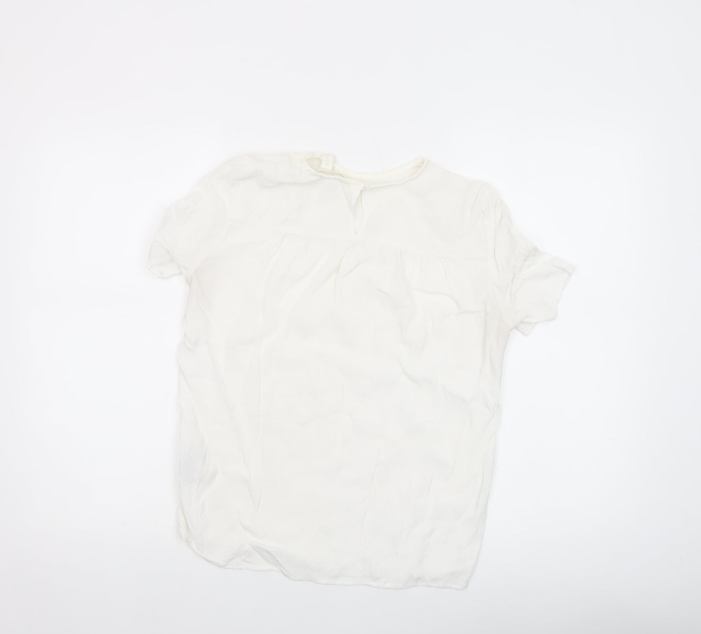 Womens UK Size 8 H&M White Basic Blouse