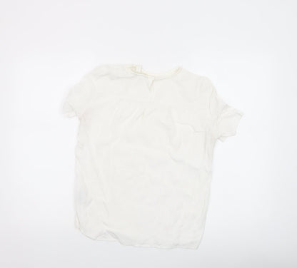 Womens UK Size 8 H&M White Basic Blouse