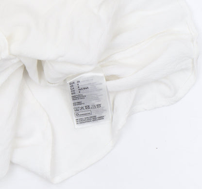 Womens UK Size 8 H&M White Basic Blouse
