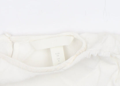 Womens UK Size 8 H&M White Basic Blouse
