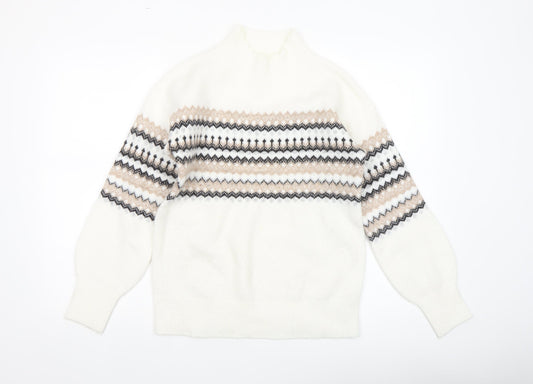 Womens UK Size 6 Fat Face White Pullover Jumper