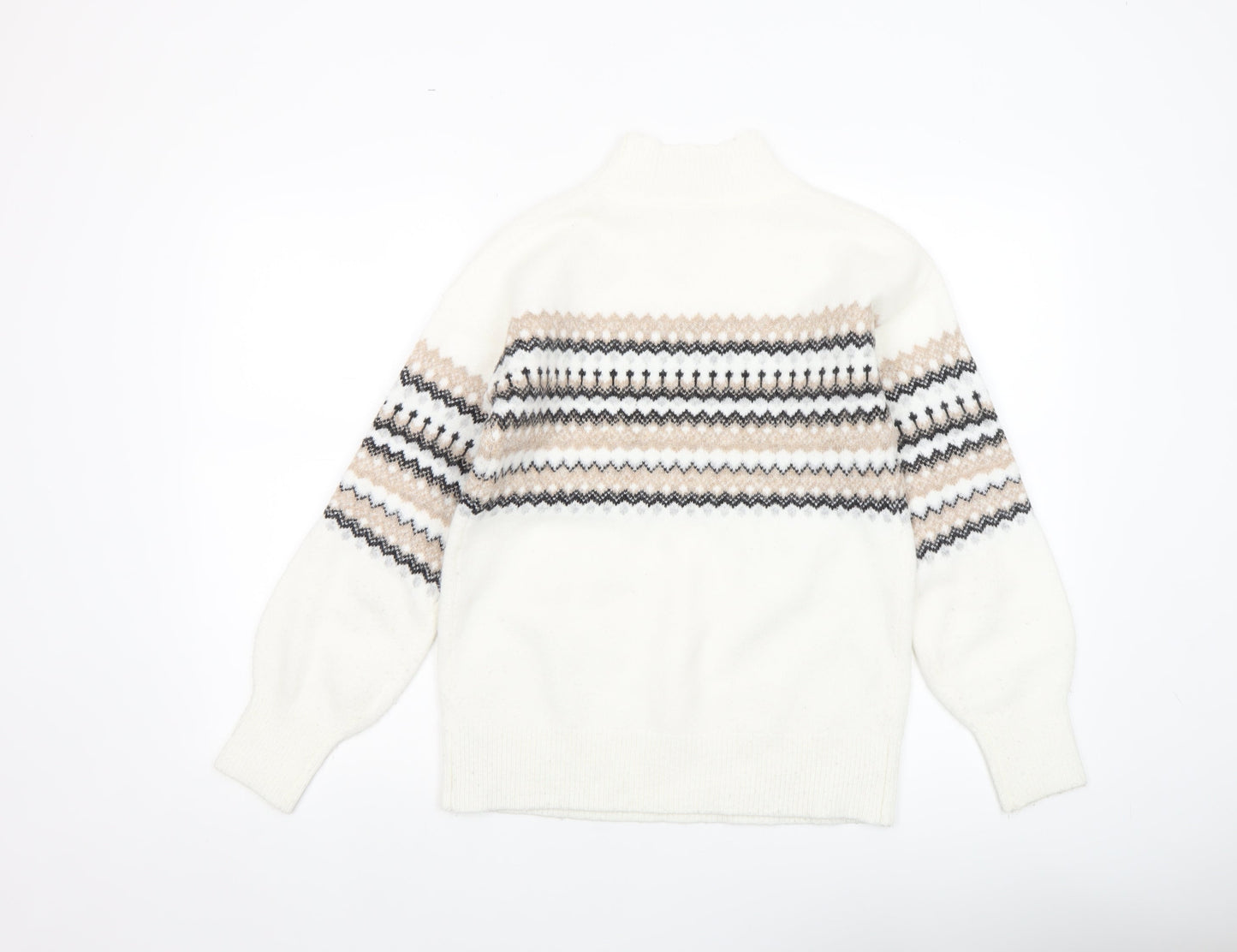 Womens UK Size 6 Fat Face White Pullover Jumper