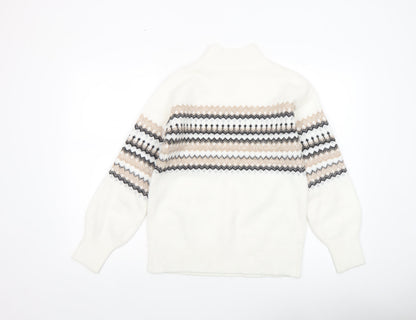 Womens UK Size 6 Fat Face White Pullover Jumper