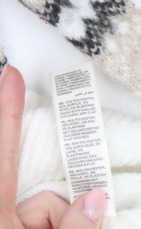 Womens UK Size 6 Fat Face White Pullover Jumper