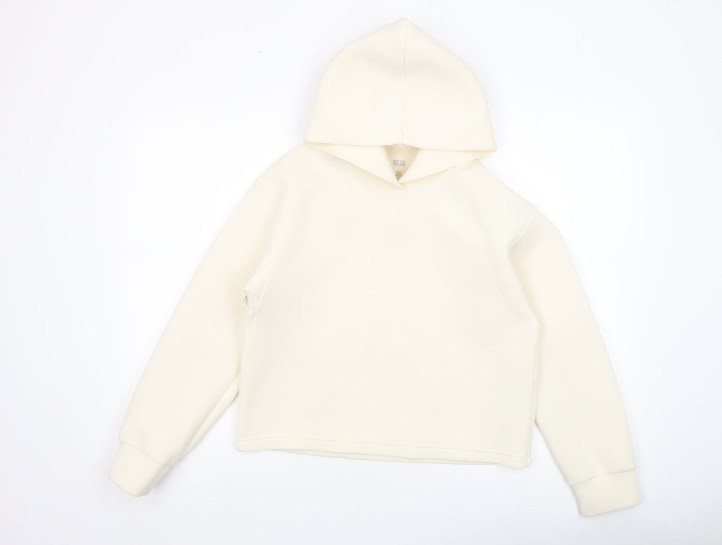 Womens UK Size S Uniqlo Ivory Pullover Hoodie