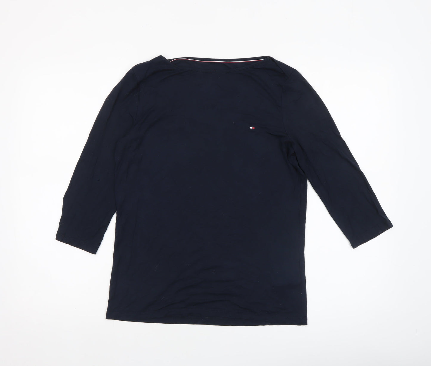 Womens UK Size L Tommy Hilfiger Blue Basic T-Shirt