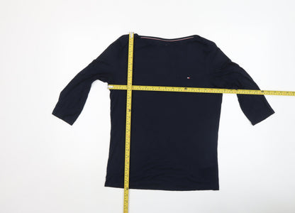 Womens UK Size L Tommy Hilfiger Blue Basic T-Shirt