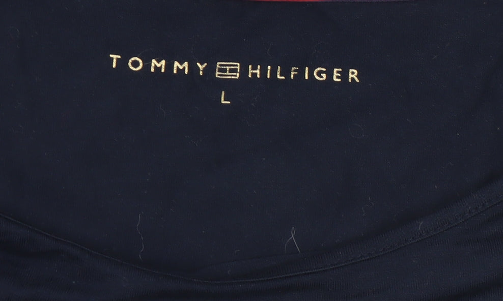 Womens UK Size L Tommy Hilfiger Blue Basic T-Shirt