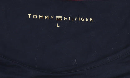 Womens UK Size L Tommy Hilfiger Blue Basic T-Shirt