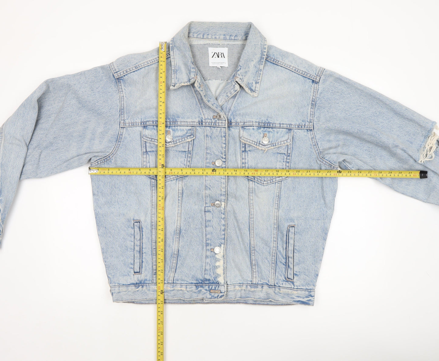 Womens UK Size 12 Zara Blue Basic Jacket