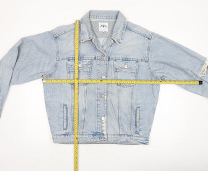 Womens UK Size 12 Zara Blue Basic Jacket