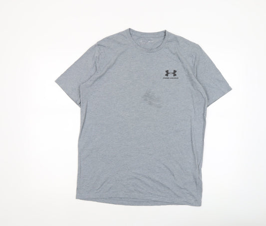 Mens UK Size M Under armour Grey Gym & TrainingRunning & JoggingFootball T-Shirt