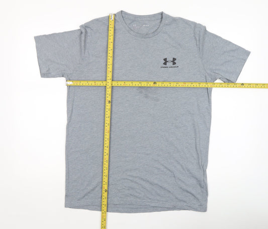 Mens UK Size M Under armour Grey Gym & TrainingRunning & JoggingFootball T-Shirt