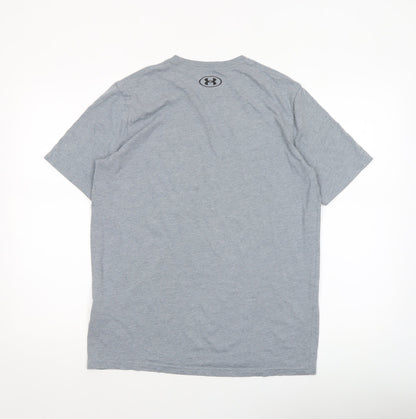 Mens UK Size M Under armour Grey Gym & TrainingRunning & JoggingFootball T-Shirt