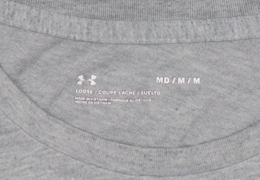 Mens UK Size M Under armour Grey Gym & TrainingRunning & JoggingFootball T-Shirt