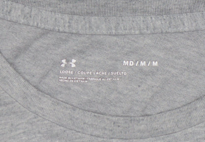 Mens UK Size M Under armour Grey Gym & TrainingRunning & JoggingFootball T-Shirt
