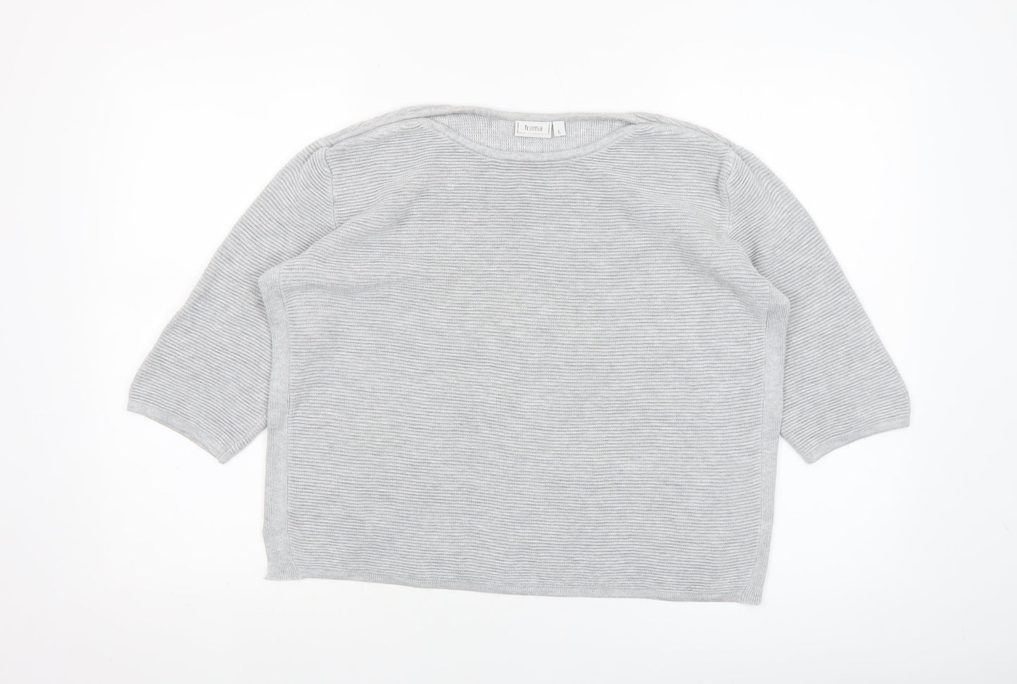 Womens UK Size L Fransa Grey Pullover Jumper