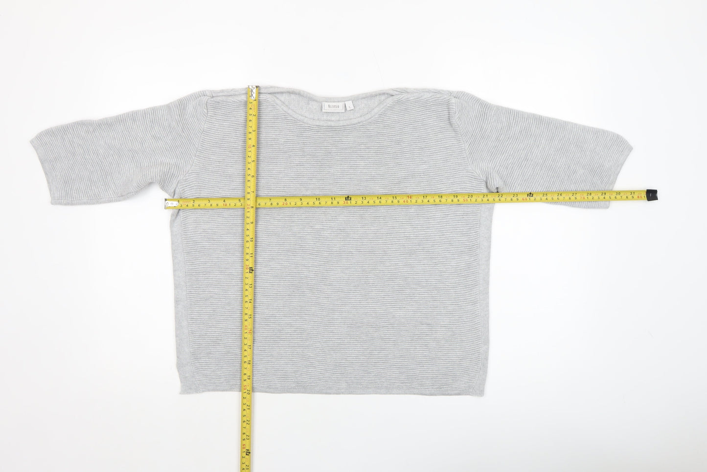 Womens UK Size L Fransa Grey Pullover Jumper