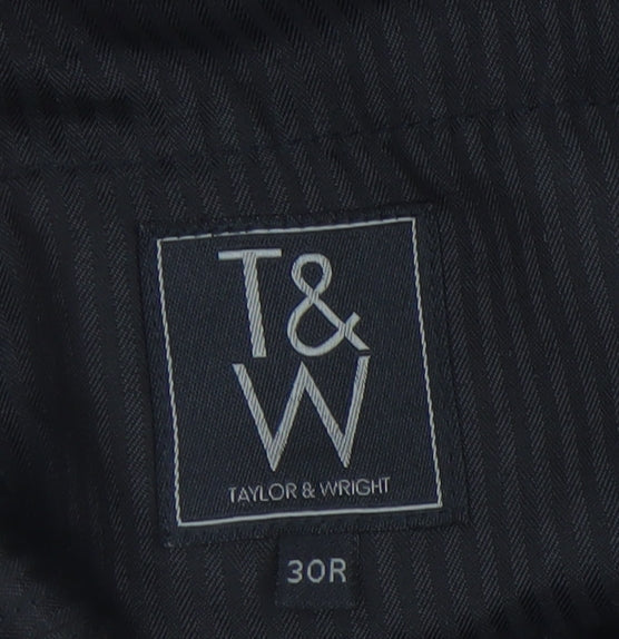 Mens UK Size 30R Taylor & Wright Regular Fit Dress Pants Blue Trousers