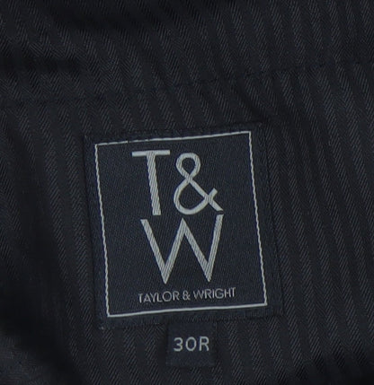 Mens UK Size 30R Taylor & Wright Regular Fit Dress Pants Blue Trousers