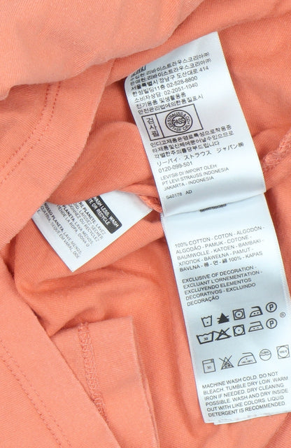 Mens UK Size S Levi's Orange  T-Shirt