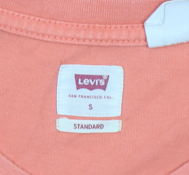 Mens UK Size S Levi's Orange  T-Shirt