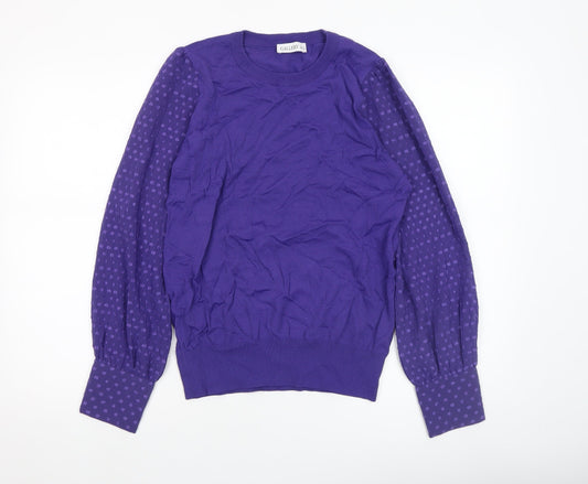Womens UK Size M Gallery Purple Pullover Jumper