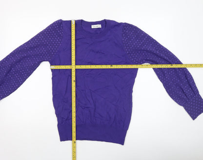 Womens UK Size M Gallery Purple Pullover Jumper