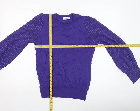 Womens UK Size M Gallery Purple Pullover Jumper
